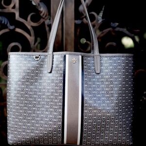 NWT Tory Burch Gemini Link Tote French Grey